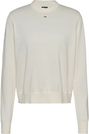 Tommy Hilfiger Sweathshirts & Hoodies, Dame, Hvid, M, Bomuld, Hvid Sweater Dw0Dw20159Ybh Bianco