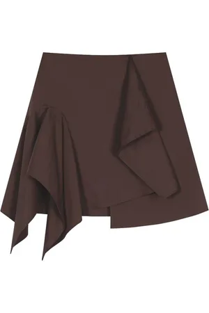 Low Classic Nederdel, Dame, Brun, S, Drape Mini Nederdel