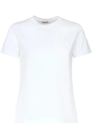 Dondup Top, Dame, Hvid, S, Bomuld, Hvide T-shirts og Polos