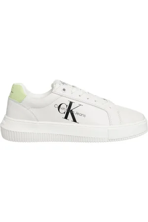 Calvin Klein Sko, Dame, Hvid, 36 EU, Læder, Læder Snøresneakers