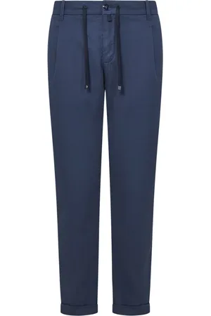 Hand Picked Bukser, Herre, Blå, W32, Uld, Blå Bukser Chic Stil