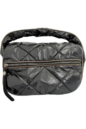 Moncler Pre-owned, Dame, Sort, ONE SIZE, Uld, Pre-owned Canvas skuldertasker