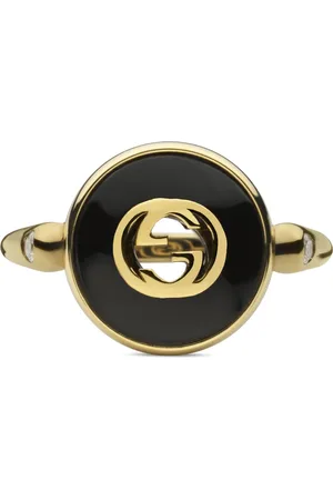 Gucci Tilbehør, Dame, Gul, 50 MM, Uld, Sammensatte ring i gult guld, onyx og diamant