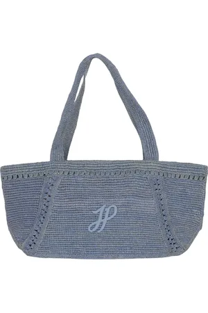 Patou Taske, Dame, Blå, ONE SIZE, Uld, Blå Raffia Skuldertaske