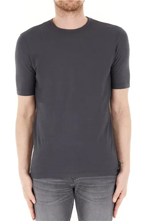 Gran Sasso Top, Herre, Grå, 2XL, Bomuld, Afslappet Bomuld T-shirt
