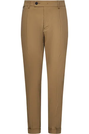 LOW BRAND Bukser, Herre, Brun, W36, Bomuld, Kamel Gulerod Slim Fit Bukser