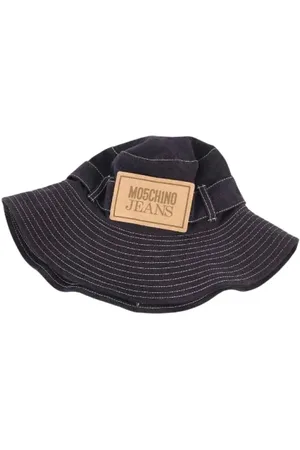 Moschino Pre-owned, Dame, Sort, ONE SIZE, Bomuld, Pre-owned Bomuld hatte
