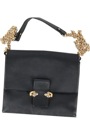 Alexander McQueen Pre-owned, Dame, Sort, ONE SIZE, Uld, Pre-owned Laeder hndtasker