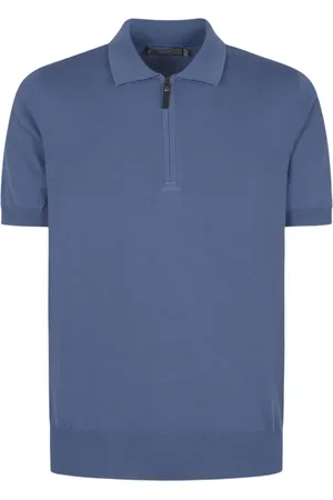 CANALI Top, Herre, Blå, 2XL, Bomuld, Polo Bluser