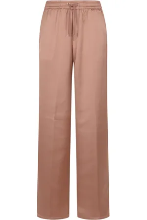HERNO Bukser, Dame, Lyserød, XS, Satin, Rosa Afslappet Satin Bukser