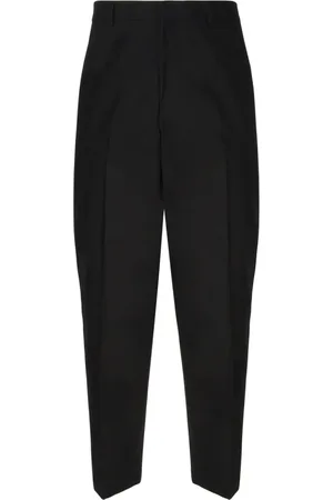 Jil Sander Bukser, Herre, Sort, L, Bomuld, Sorte Bukser Lav Skridt Lige Ben