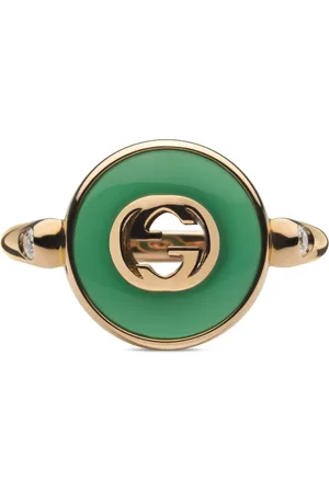 Gucci Tilbehør, Dame, Flerfarvet, 50 MM, Uld, Interlocking Ring i lyserød guld