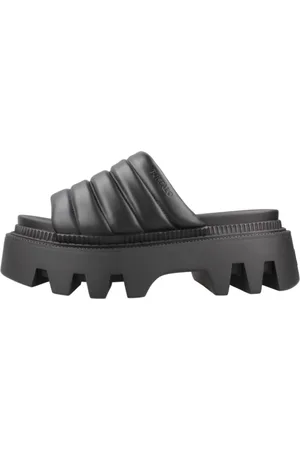 Buffalo Sko, Dame, Sort, 39 EU, Flora Mule Quilt Sandaler