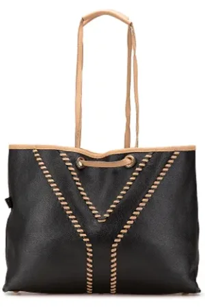 Saint Laurent Pre-owned, Dame, Sort, ONE SIZE, Uld, Pre-owned Laeder totes