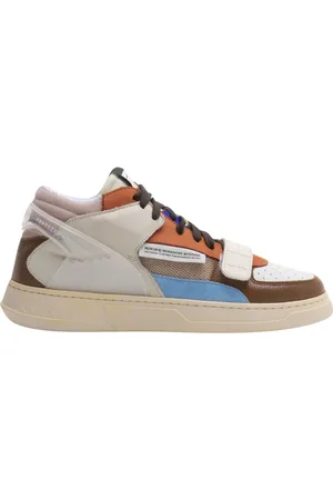 RUN OF Sko, Herre, Flerfarvet, 44 EU, Læder, Multifarvede Lædersneakers med Gummisåler