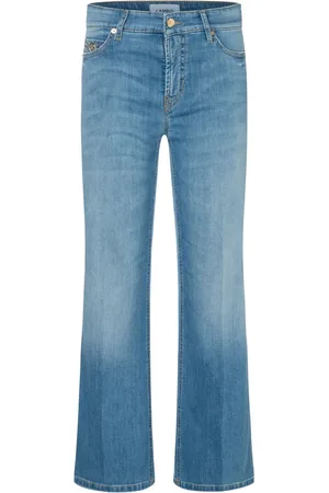 Cambio Jeans, Dame, Blå, XL, Uld, Stilfuld Francesca Kjole