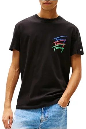 Tommy Hilfiger Top, Herre, Sort, L, Bomuld, Urban Twisted Signature Tee