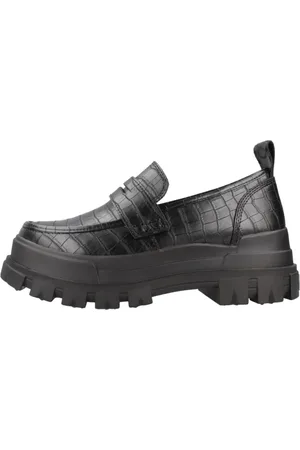 Buffalo Sko, Dame, Sort, 39 EU, Veganske Loafers i Asfaltstil