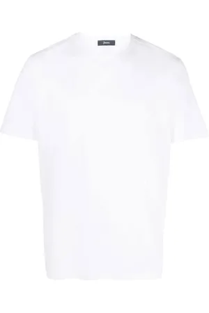 HERNO Top, Herre, Hvid, XL, Bomuld, Hvid T-shirt Polo Ss25