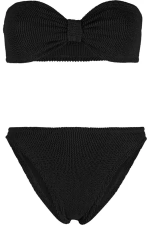 Hunza G Badetøj, Dame, Sort, ONE SIZE, Uld, Sort Crinkle Strandtøjssæt