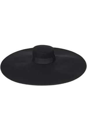 Nina Ricci Tilbehør, Dame, Sort, 58 CM, Uld, Sort bredskygget uldfilt capeline