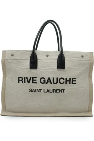 Saint Laurent Pre-owned, Dame, Hvid, ONE SIZE, Tyl, Pre-owned canvas håndtasker