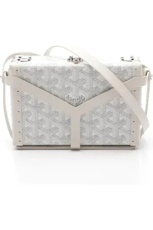 GOYARD Pre-owned, Dame, Hvid, ONE SIZE, Uld, Pre-owned Canvas crossbody-tasker