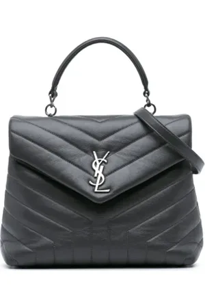 Saint Laurent Pre-owned, Dame, Sort, ONE SIZE, Uld, Pre-owned Laeder hndtasker