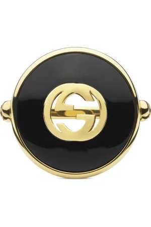 Gucci Tilbehør, Dame, Gul, 55 MM, Uld, Sammensatte ring i gult guld, onyx og diamant