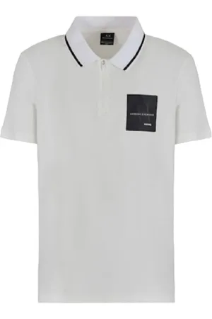 Armani Exchange Top, Herre, Hvid, XL, Bomuld, Hvid Polo T-shirts og Polos