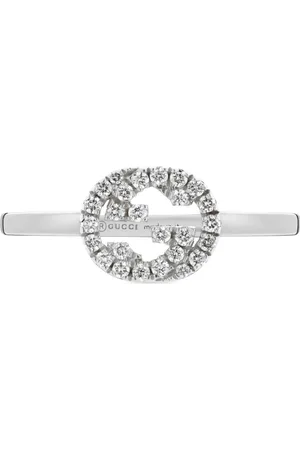 Gucci Tilbehør, Dame, Hvid, 52 MM, Uld, 18 kt hvidguld og diamanter - Ring
