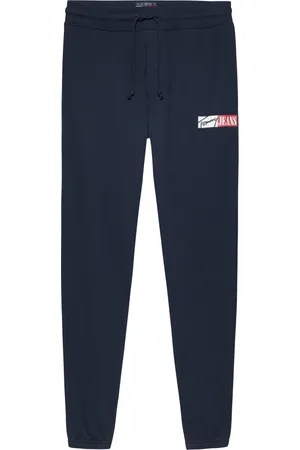 Tommy Hilfiger Bukser, Herre, Blå, L, Bomuld, Blå Bomuld Joggers Slim Fit