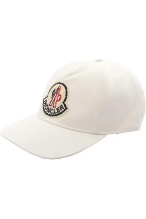 Moncler Pre-owned, Herre, Hvid, ONE SIZE, Bomuld, Pre-owned Bomuld hatte