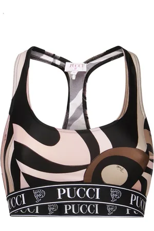 Emilio Pucci Sport, Dame, Flerfarvet, XS, Sort Bh Top