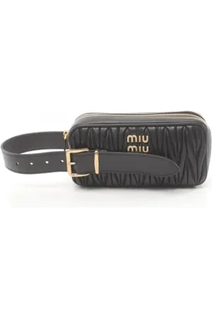 Miu Miu Pre-owned, Dame, Sort, ONE SIZE, Tyl, Pre-owned Laeder clutches