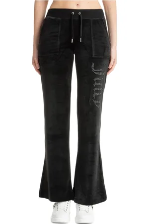 Juicy Couture Bukser, Dame, Sort, M, Polyester, Jewel Layla Low Rise Pant