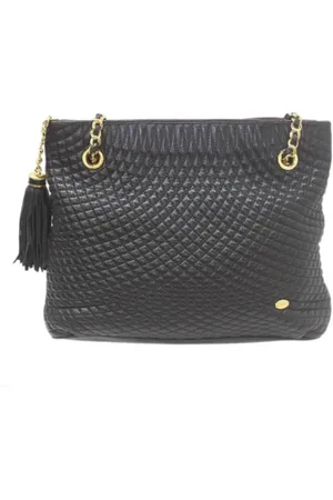 Bally Pre-owned, Dame, Sort, ONE SIZE, Uld, Pre-owned Stof skuldertasker