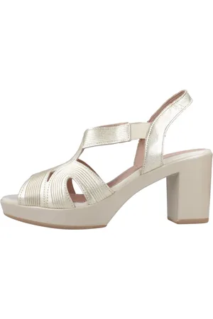 Pitillos Sko, Dame, Gul, 39 EU, Elastiske højhælede sandaler