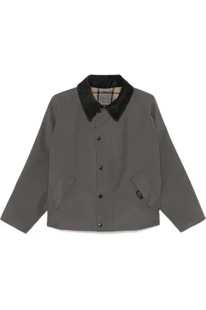 Barbour Jakke, Herre, Grå, 3XS, Bomuld, Vendbar Transporter Jakke