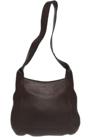 Bally Pre-owned, Dame, Sort, ONE SIZE, Uld, Pre-owned Canvas skuldertasker