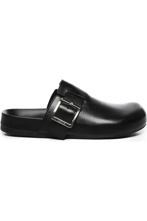 Loewe Sko, Herre, Sort, 44 EU, Læder, Sort læder mule sandaler