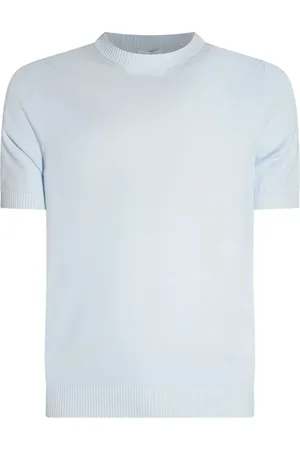 Malo Top, Herre, Blå, 3XL, Bomuld, Klar Blå T-shirt med Ribkanter