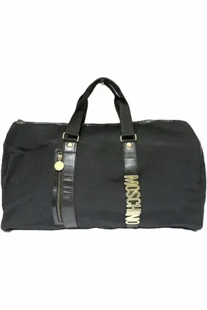 Moschino Pre-owned, unisex, Sort, ONE SIZE, Uld, Pre-owned canvas håndtasker