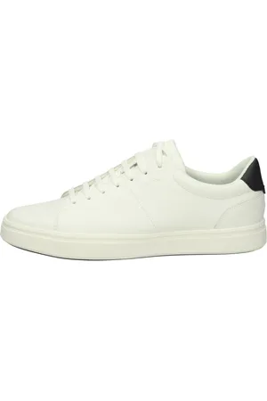 Geox Sko, Herre, Hvid, 45 EU, Læder, Lavtop Sneakers med Vit. Belægning