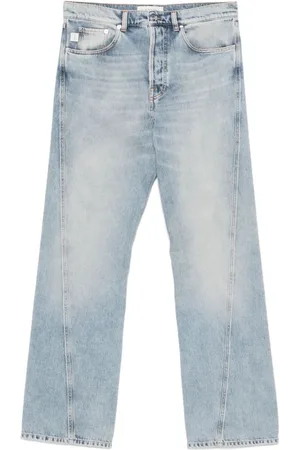 Lanvin Jeans, Herre, Blå, W32, Bomuld, Lyseblå Klassiske Jeans med Knaplukning
