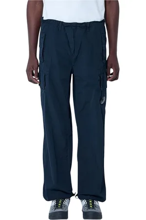C.P. Company Bukser, Herre, Blå, L, Nylon, Nylon Cargo Bukser med Linse Detalje