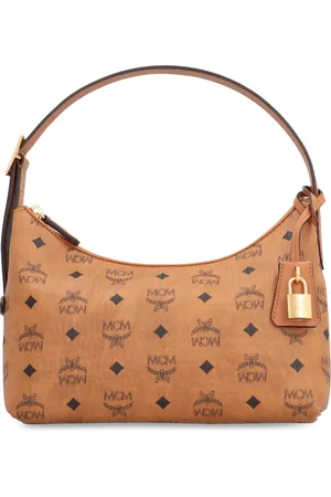 MCM Taske, Dame, Brun, ONE SIZE, Læder, Eco-læder Hobo Taske med Lås