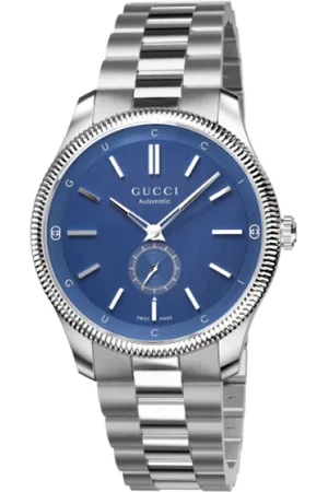 Gucci Tilbehør, Dame, Blå, ONE SIZE, Ya126389 - G-Timeless 40 mm rustfrit stål urkasse