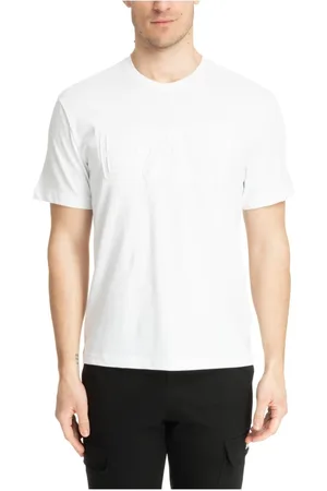 EA7 Top, Herre, Hvid, S, Bomuld, Enkel Logo T-shirt