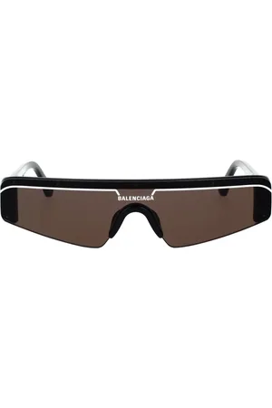 Balenciaga Tilbehør, unisex, Sort, ONE SIZE, Uld, Sporty Ski Solbriller med Spejllinser